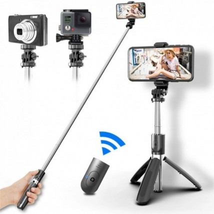 Універсальний штатив тринога для телефону Selfie Stick L02 Bluetooth монопод-трипод штатив селфі палиця - Купити