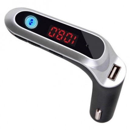 FM модулятор CAR G6 Bluetooth USB AUX MicroSD трансмітер, блютуз трансмітер для авто. Колір: сірий - Купити