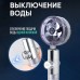 Душова турболейка високого тиску, водозберігаюча насадка для душу з вентилятором з унікальним малюнком води. Колір: срібний - Купити