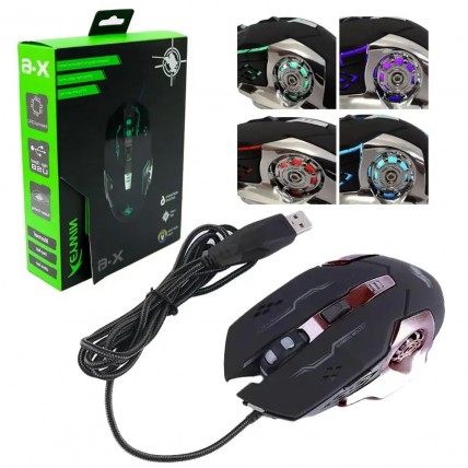 Ігрова мишка з підсвічуванням Gaming Mouse X6 / мишка для ноутбука / Дротова комп'ютерна миша - Купити