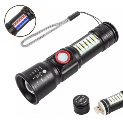 Ліхтар SY-1903C-P50+SMD+RGB Alarm, ЗУ USB, кишеньковий ліхтар із usb зарядкою, надпотужний ліхтарик - Купити