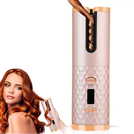 Плойка авто-бігуді для завивки волосся бездротовий Ramindong Hair curler. Колір: рожевий - Купити