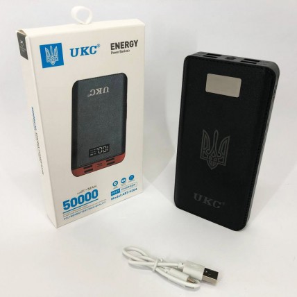 Акумулятор портативний павербанк POWER BANK UKC ART-4148/4204. 50000mah, 4USB, зовнішній акумулятор - Купити