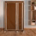 Шафа складна тканинна STORAGE WARDROBE KM-105 на 2 секції | Шафа розбірна з тканини | органайзер для одягу (106х45х170). Колір: коричневий - Купити