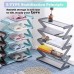 Полиця для взуття органайзер компактний стійка складана Shoe Rack YH 8802 зберігання речей та взуття 4 полиці. Колір: сірий - Купити