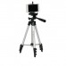 Штатив для телефону та фотоапарата Tripod 3110 PRO портативний трипод 0,35-1.02м висота. Колір: срібний - Купити