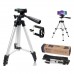 Штатив для телефону та фотоапарата Tripod 3110 PRO портативний трипод 0,35-1.02м висота. Колір: срібний - Купити