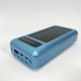 Портативний зарядний пристрій на 20000mAh, Power Bank на сонячній батареї, для планшета. Колір: синій - Купити