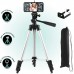 Штатив для телефону та фотоапарата Tripod 3110 PRO портативний трипод 0,35-1.02м висота. Колір: срібний - Купити