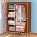 Шафа складна тканинна STORAGE WARDROBE KM-105 на 2 секції | Шафа розбірна з тканини | органайзер для одягу (106х45х170). Колір: коричневий - Купити