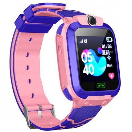 Дитячий Смарт Годинник Smart Baby Watch Q12 SIM /Bluetooth /LBS/GPS. Колір: рожевий - Купити